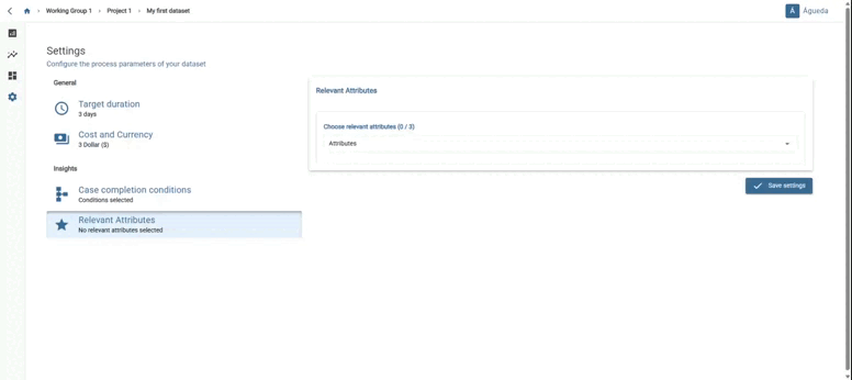 Defining relevant attributes.